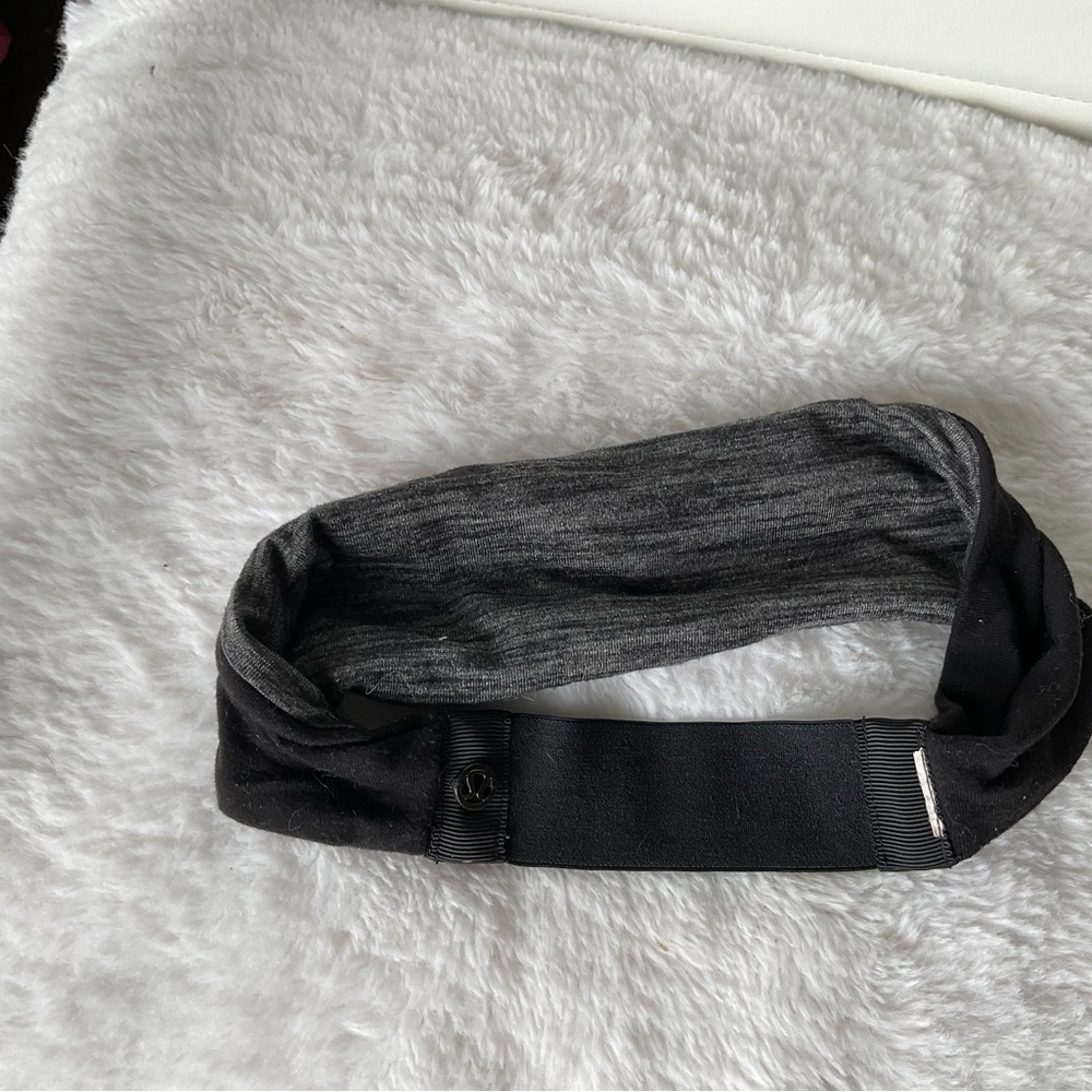 lululemon athletica Black and Gray Headband - reversible